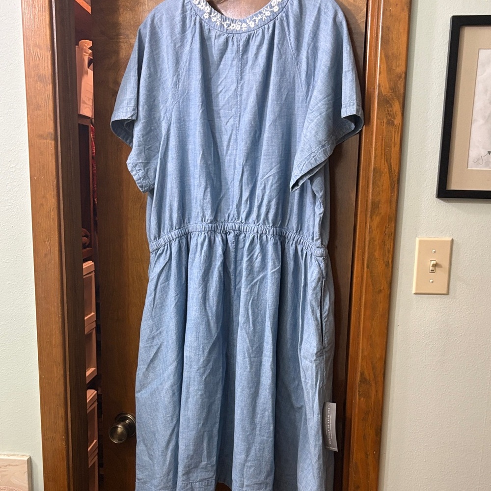 NWT Lane Bryant Light Blue Denim Mid Dress size 22 - Picture 11 of 11